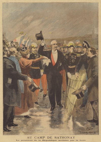 President Faure Acclaimed by the Crowd at the Camp de Sathonay by French School
